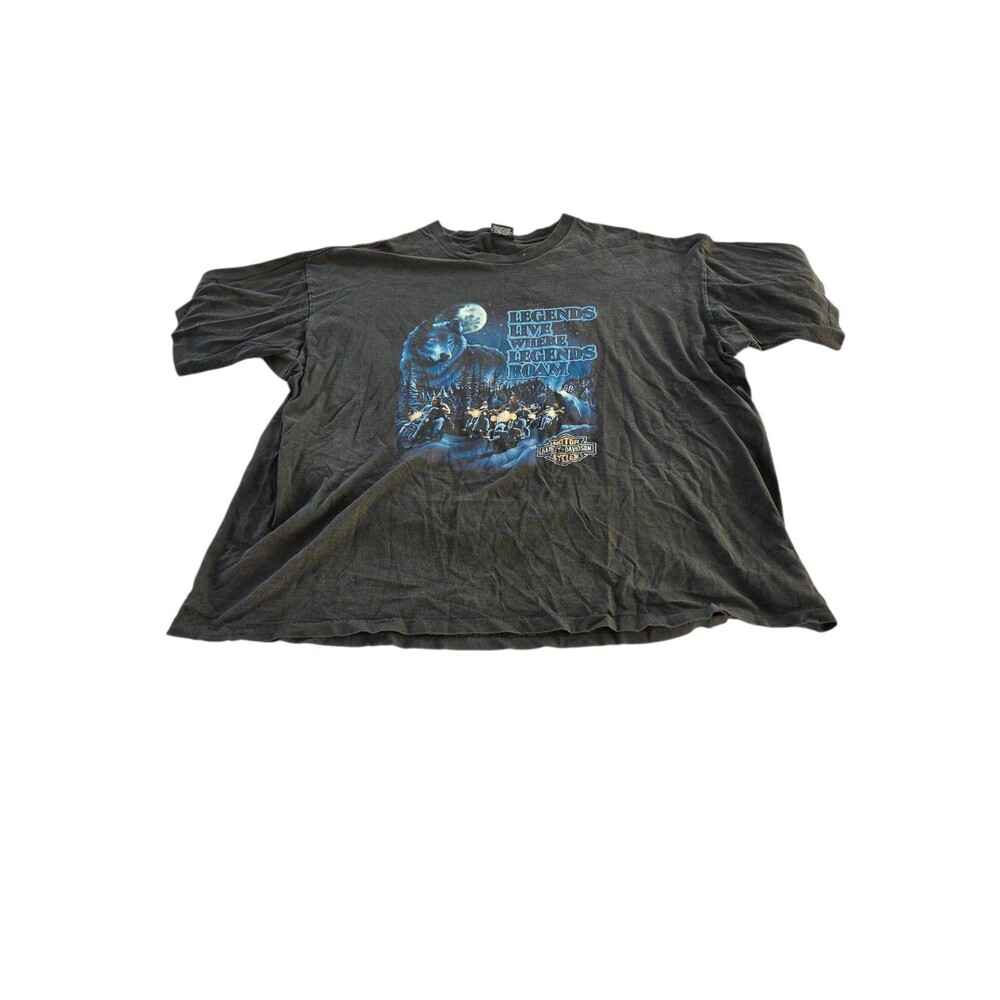 Vintage Late 90's Harley Davidson T Shirt XXL Wolf Ocala FL USA Made - Picture 2 of 11